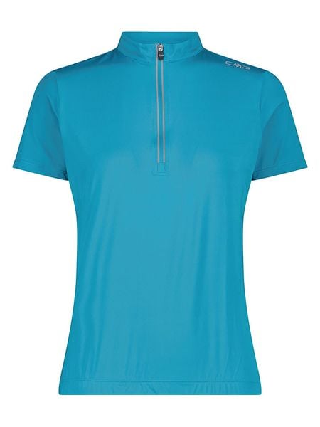 Cmp Koszulka kolarska w kolorze niebieskim rozmiar: 46. Niebieskie bluzki sportowe damskie CMP, bez wzorów, z materiału, bez ramiączek. Za 97.51 zł.