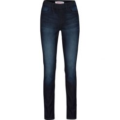 Jegginsy Mid Waist. Niebieskie legginsy damskie bonprix, bez wzorów, z jeansu. Za 94.99 zł.