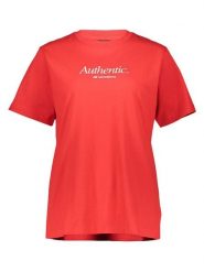New Balance Koszulka w kolorze czerwonym rozmiar: L. Czerwone t-shirty damskie New Balance, l, bez wzorów, z bawełny, bez kołnierzyka. Za 96.60 zł.