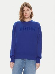 Mustang Bluza Bea 1014623 Niebieski Regular Fit. Niebieskie bluzy bez kaptura damskie Mustang, l, z bawełny. Za 139.99 zł.