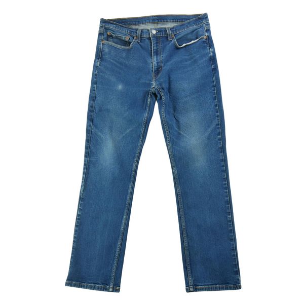 Levi Strauss spodnie jeans męskie 514 Straight Fit. Niebieskie spodnie materiałowe męskie Levi's, bez wzorów, z jeansu, klasyczne. Za 127.76 zł.
