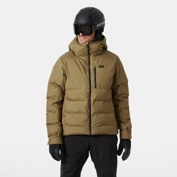 Kurtka puchowa Helly Hansen Kvitfjell. Brązowe kurtki męskie Helly Hansen, m, bez wzorów, z puchu, bez kaptura, narciarskie. W wyprzedaży za 1,313.50 zł.