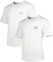 Zestaw koszulek męskich Hugo T-Shirt Dugopak BIANCO (50548566-100) L. Białe t-shirty męskie Hugo Boss, l, bez wzorów, z bawełny, bez kołnierzyka. Za 289.76 zł.