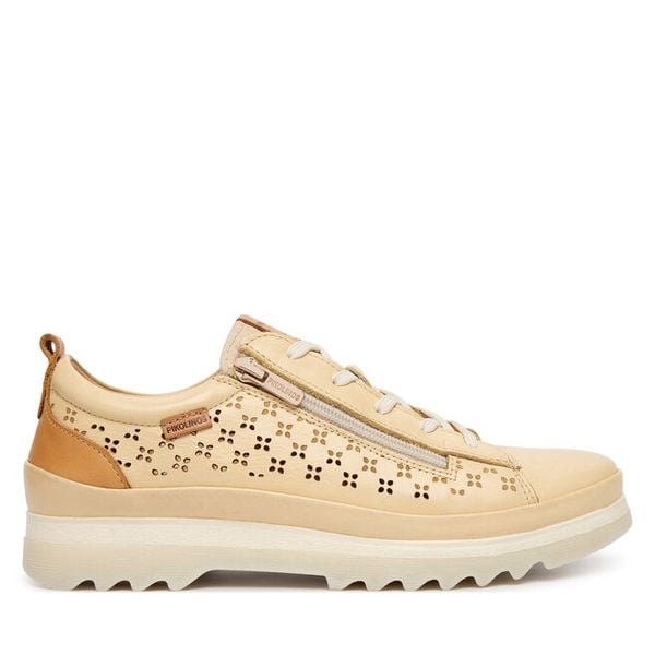 Półbuty Pikolinos. Brązowe półbuty damskie Pikolinos, bez wzorów, bez obcasa, na płaskiej podeszwie. Za 599.99 zł.