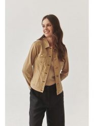 TATUUM Kurtka dżinsowa w kolorze beżowym rozmiar: 36. Brązowe kurtki damskie Tatuum, bez wzorów, bez kaptura. Za 231.95 zł.