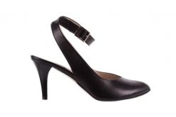 Czółenka Bayla-097 02 Czarne czółenka, Skóra naturalna - 36. Czarne czółenka damskie Bayla, bez wzorów, z materiału, bez obcasa, na szpilce. W wyprzedaży za 134.10 zł.