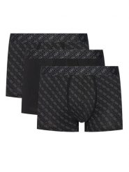Guess Komplet 3 par bokserek U5BG69 K6YW1 Czarny. Czarne bokserki męskie Guess, z aplikacjami, z bawełny. Za 179.99 zł.