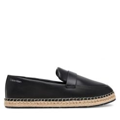 Espadryle Calvin Klein. Czarne espadryle damskie CALVIN KLEIN, bez wzorów, bez obcasa. Za 269.99 zł.