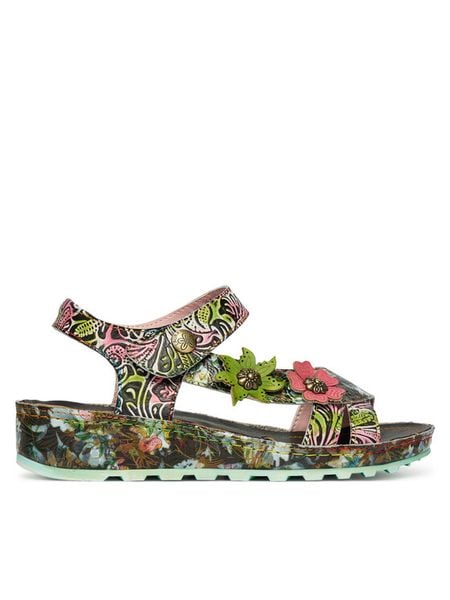 Laura Vita Sandały Brcyano 02 Czarny. Czarne sandały damskie Laura Vita, bez wzorów, ze skóry, bez obcasa, na płaskiej podeszwie. Za 409.99 zł.