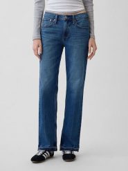 GAP Dżinsy - Straight fit - w kolorze granatowym rozmiar: W28. Niebieskie jeansy damskie GAP. Za 119.68 zł.
