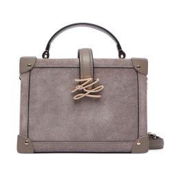 Torebka KARL LAGERFELD. Szare torebki klasyczne damskie Karl Lagerfeld, bez wzorów, bez dodatków. Za 1,299.00 zł.