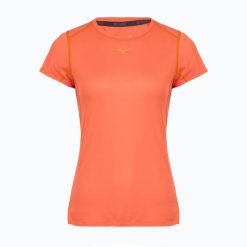 Koszulka do biegania damska Mizuno DryAeroFlow Tee. Czerwone t-shirty damskie Mizuno, l, bez wzorów, z materiału, bez ramiączek. Za 129.99 zł.