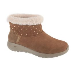 Buty zimowe damskie, Slip-Ins: On-The-Go Joy - Cozy Shimmer. Brązowe trampki i tenisówki damskie Skechers, bez wzorów. Za 439.99 zł.