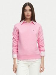 Tommy Jeans Bluza Flag DW0DW19959 Różowy jasny Regular Fit. Czerwone bluzy bez kaptura damskie Tommy Jeans, m, z bawełny. Za 289.99 zł.