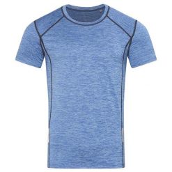 Męska Koszulka Sportowa Heather Reflective Detail Slim. Niebieskie t-shirty sportowe męskie Stedman, m, bez ramiączek, trekkingowe. Za 104.99 zł.