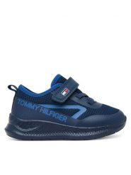 Tommy Hilfiger Sneakersy Low Cut Lace-Up/Velcro Sneaker T1B9-34110-1843 M Granatowy. Niebieskie buty sportowe chłopięce Tommy Hilfiger, z materiału, bez zapięcia. Za 229.99 zł.