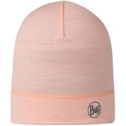 Czapka zimowa z Merino BUFF Merino Lightweight Beanie Solid. Czerwone czapki męskie Buff, na zimę, bez wzorów, z neoprenu, sportowe. Za 102.99 zł.