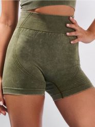 Szorty sportowe z ozdobnymi przeszyciami - zielony. Zielone spodenki sportowe damskie Sinsay, l. Za 32.99 zł.