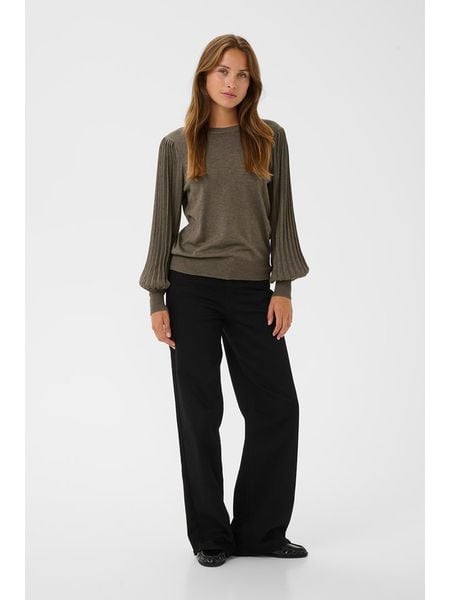 Kaffe Sweter w kolorze brązowym rozmiar: XS. Brązowe swetry klasyczne damskie Kaffe, xs, bez kołnierzyka. Za 130.81 zł.