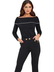 Heine Sweter w kolorze czarnym rozmiar: 36. Czarne swetry klasyczne damskie Heine, bez kołnierzyka. Za 69.75 zł.