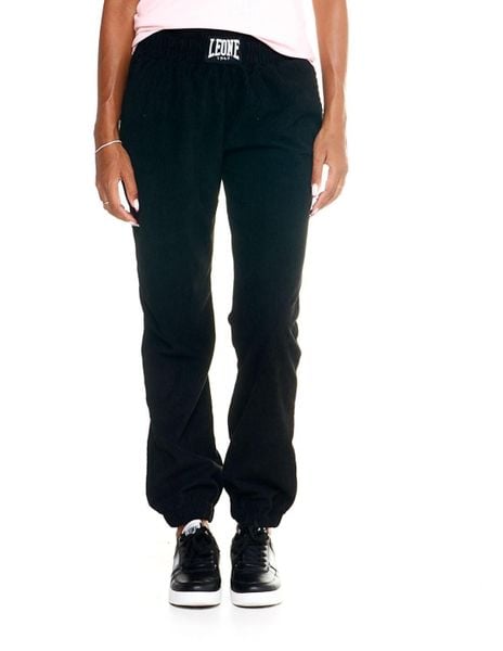 Spodnie dresowe z kieszenie na co dzień na siłownię. Czarne spodnie sportowe damskie LEONE 1947 APPAREL, xl, z dresówki, na fitness i siłownię. Za 147.31 zł.