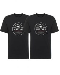2 - PAK Męski T-Shirt Mustang Style Alex Black 1017333 4142. Czarne t-shirty męskie Mustang, m, bez wzorów, z bawełny, bez kołnierzyka. W wyprzedaży za 99.99 zł.