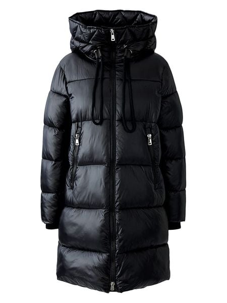 Oui Płaszcz zimowy w kolorze czarnym rozmiar: 42. Czarne płaszcze damskie Oui, na zimę, bez wzorów, z puchu. Za 765.09 zł.