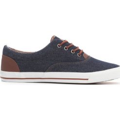 Granatowe Trampki Goal Oriented. Trampki i tenisówki męskie Born2be, bez wzorów, bez zapięcia. Za 39.99 zł.