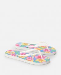 Japonki damskie Rip Curl Mixed Bloom Open Toe. Niebieskie klapki damskie Rip Curl, bez wzorów, z materiału, bez obcasa. Za 77.99 zł.
