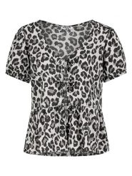 Sublevel Bluzka w kolorze kremowo-czarnym rozmiar: XS. Czarne bluzki damskie Sublevel, xs, bez wzorów, z wiskozy, bez kołnierzyka, bez ramiączek. Za 60.99 zł.