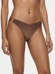 Guess Dół od bikini E6GO09 KF600 Brązowy. Brązowe bikini damskie Guess, z aplikacjami. Za 239.99 zł.