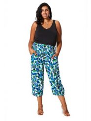 Aller Simplement Spodnie w kolorze niebiesko-białym rozmiar: 42/44. Niebieskie spodnie materiałowe damskie Aller Simplement, bez wzorów, z materiału, z podwyższonym stanem. Za 119.12 zł.