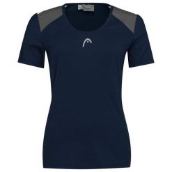 T-Shirt damski CLUB 22 Tech. Czarne t-shirty damskie HEAD, xl, bez wzorów, z elastanu, bez kołnierzyka. Za 218.00 zł.