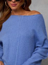 Milan Kiss Sweter w kolorze niebieskim rozmiar: XL. Niebieskie swetry klasyczne damskie Milan Kiss, xl, bez kołnierzyka. Za 152.99 zł.