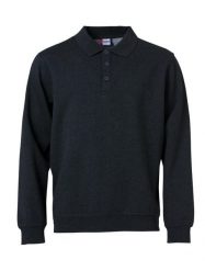 Clique Basic Polo Sweter – miękki i odporny materiał – anthracite melange. Szare swetry męskie CLIQUE, xl, bez wzorów, z bawełny, bez kołnierzyka. Za 159.63 zł.