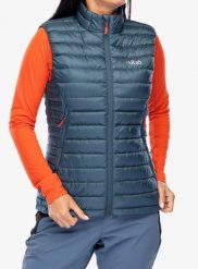 Kamizelka puchowa damska Rab Microlight Vest. Niebieskie kamizelki damskie RAB, l, z materiału. Za 452.45 zł.