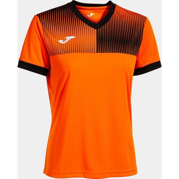 Damska koszulka Joma Eco Supernova Pomarańczowo-Czarna S. Brązowe bluzki damskie Joma, s, bez wzorów, z poliesteru, sportowe, bez kołnierzyka, bez ramiączek. W wyprzedaży za 153.80 zł.