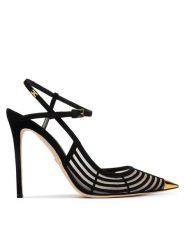 Elisabetta Franchi Szpilki SA-01L-62E2-V740 Czarny. Czarne szpilki Elisabetta Franchi, bez wzorów, ze skóry, bez obcasa. Za 3,149.00 zł.