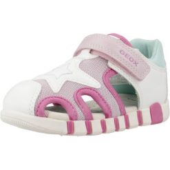 Sandały Geox Model B Sandal Iupidoo Gir Kolor Biały. Białe obuwie trekkingowe damskie Geox, bez wzorów, z syntetyku, bez obcasa. Za 189.99 zł.