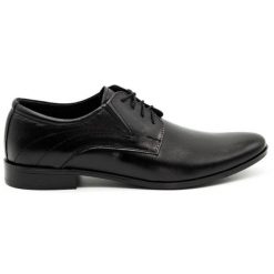 Lukas Buty męskie wizytowe 256 czarne. Czarne buty wizytowe męskie z jeansu, bez zapięcia. Za 367.89 zł.