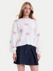 ONLY Sweter Bora 15360712 Biały Regular Fit. Białe swetry klasyczne damskie Only, l, z syntetyku, bez kołnierzyka. Za 129.99 zł.