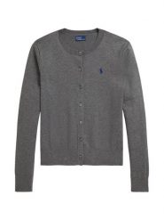 Polo Ralph Lauren Kardigan 211971871006 Szary Regular Fit. Szare kardigany damskie Polo Ralph Lauren, xxl, bez wzorów, z bawełny. Za 859.99 zł.