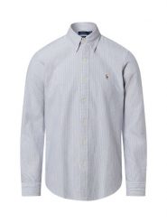 Polo Ralph Lauren Męska koszula bawełniana Mężczyźni Modern Fit Bawełna szary|biały w paski, S. Białe koszule męskie Polo Ralph Lauren, m, bez wzorów, z bawełny, bez kołnierzyka, bez ramiączek. Za 729.95 zł.