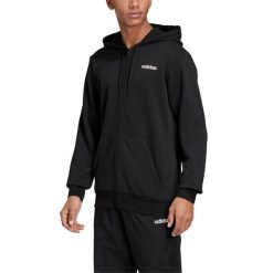 Essentials Plain Fullzip Hoodie Bluza 383. Czarne bluzy z kapturem męskie Adidas, s, z bawełny. Za 229.00 zł.