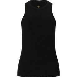 Damski tank top Athlecia Lankae. Czarne topy sportowe damskie Athlecia, bez wzorów, z bawełny, bez ramiączek. Za 99.90 zł.