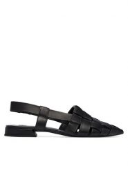 HÖGL Baleriny 1-101930 Czarny. Czarne baleriny damskie HÖGL, bez wzorów, ze skóry, bez obcasa. Za 799.99 zł.