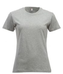 Clique New Classic-T Women – Klasyczny T-shirt z bawełny ringspun. Szare t-shirty damskie CLIQUE, xl, bez wzorów, z bawełny, bez kołnierzyka. Za 104.80 zł.