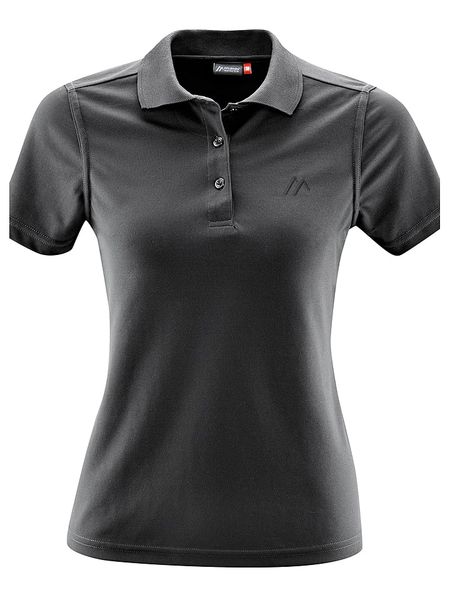 Maier Sports Funkcyjna koszulka polo "Ulrike" w kolorze czarnym rozmiar: 40. Czarne bluzki sportowe damskie Maier Sports, bez wzorów, z materiału, bez ramiączek. Za 88.45 zł.