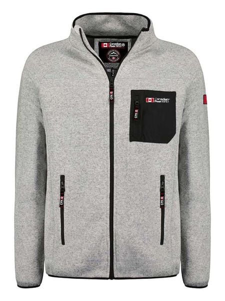 Canadian Peak Kurtka polarowa "Titleak" w kolorze jasnoszarym rozmiar: M. Szare kurtki męskie Canadian Peak, m, bez wzorów, z polaru, bez kaptura. Za 126.99 zł.