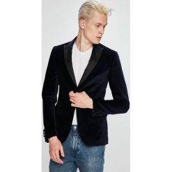 Trussardi Jeans - Marynarka. Niebieskie marynarki męskie TRUSSARDI JEANS, bez wzorów, z bawełny. W wyprzedaży za 679.90 zł.